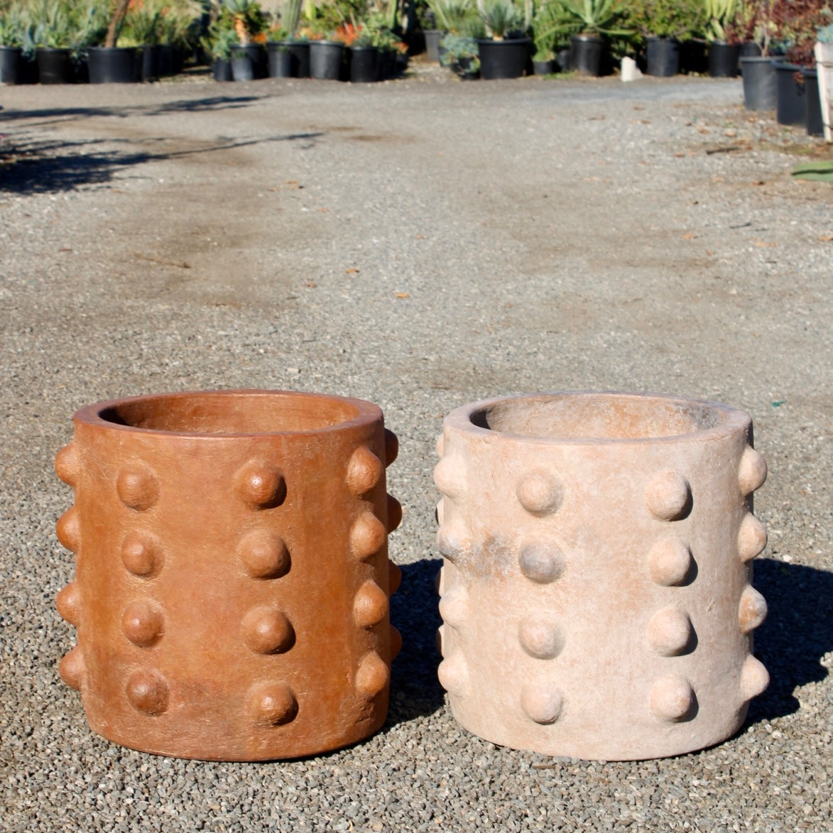 Terracotta Pot with Textured Ball Design